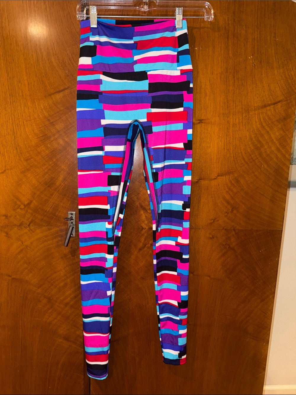 K-DEER Kids Multicolor Stripe Leggings - Pink, Blue, Purple, Black